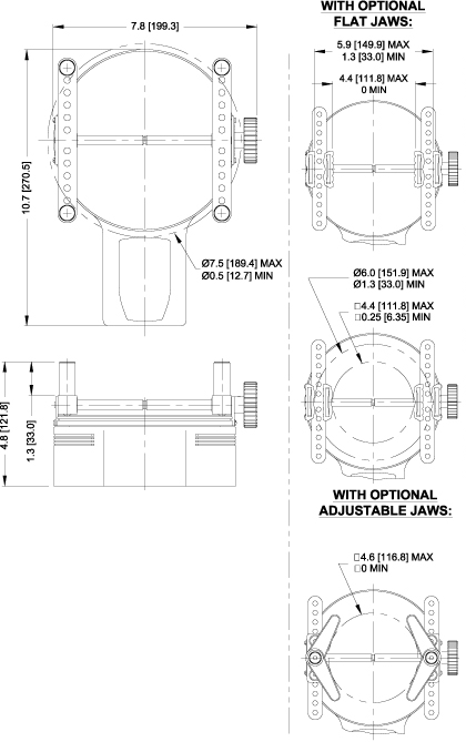 Dimensions CAP-TT01